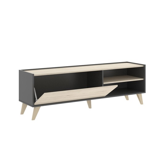 Mueble Bajo TV Grafito/Natural