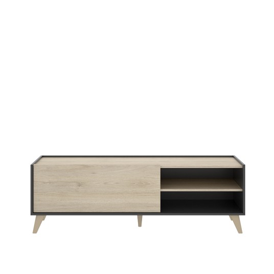 Mueble Bajo TV Grafito/Natural