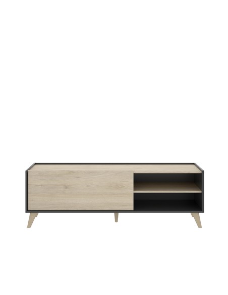 Mueble Bajo TV Grafito/Natural