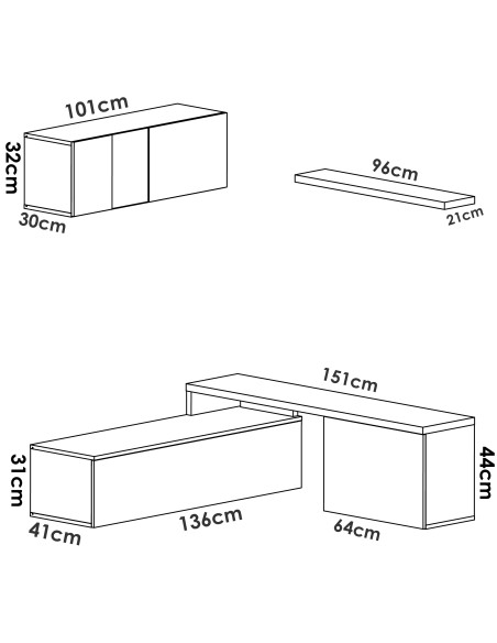 SALÓN DE TV COMPACTO ELLE