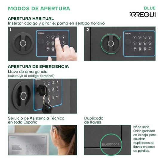 Caja Fuerte Electrónica Blue – Arregui