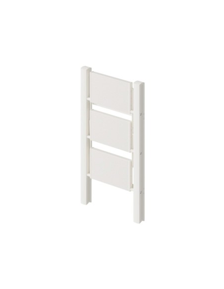 Taburete plegable de aluminio blanco de 3 peldaños
