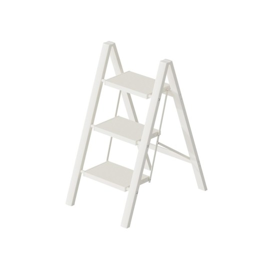 Taburete plegable de aluminio blanco...