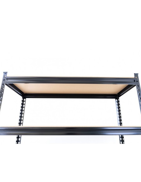 Estantería metálica galvanizada negra 5 estantes