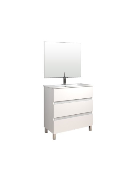 Mueble de baño Madrid 80 cm blanco brillo
