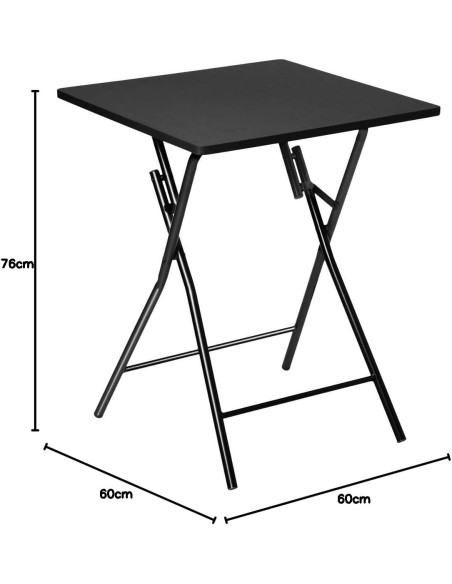 Mesa Plegable 4 Plazas negra