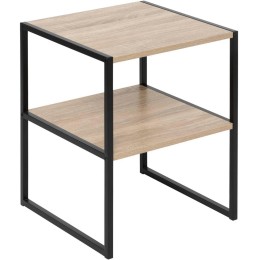 Mesita de noche Aliaj – Diseño minimalista con 2 estantes para almacenamiento adicional. Ideal para cualquier habitación.