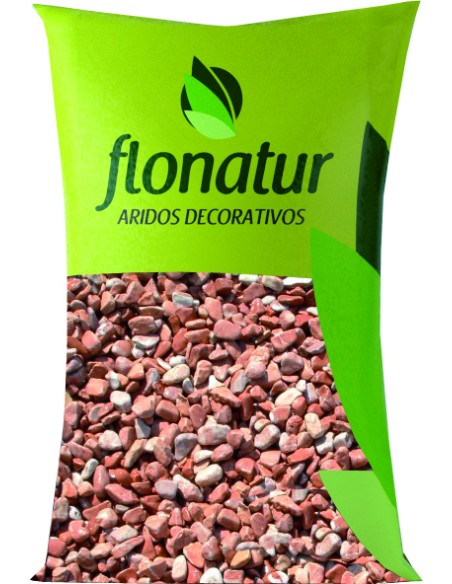 Piedra canto rojo 25 kg decorativa