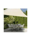 Toldo vela triangular impermeable de 3,6 m, color crema.