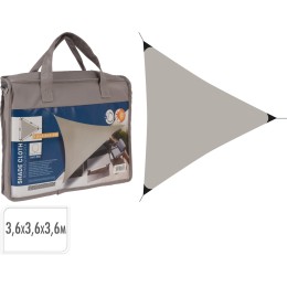 toldo vela triangular impermeable en jardín exterior