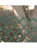 Celosía de PVC fija verde 1x2 m