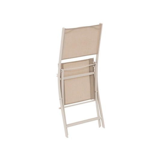 Silla de Jardín Plegable Beige Lino...