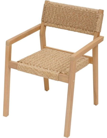 sillón de jardín Temeira Hespéride de madera acacia
