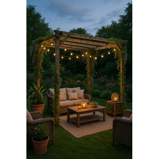 Pérgola de Madera Patagonie 3x3 m