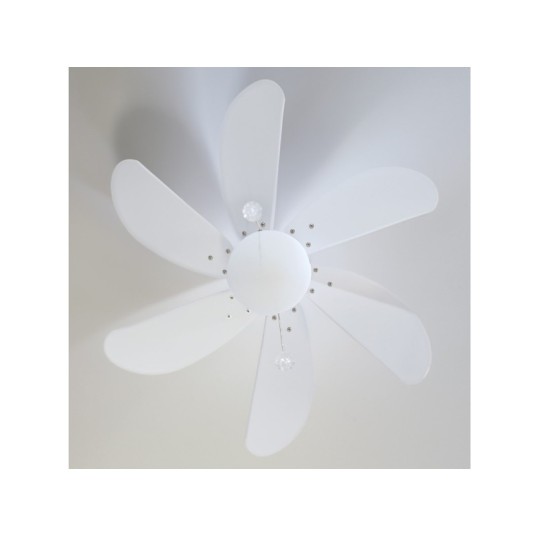 Ventilador de techo con luz Larde blanco