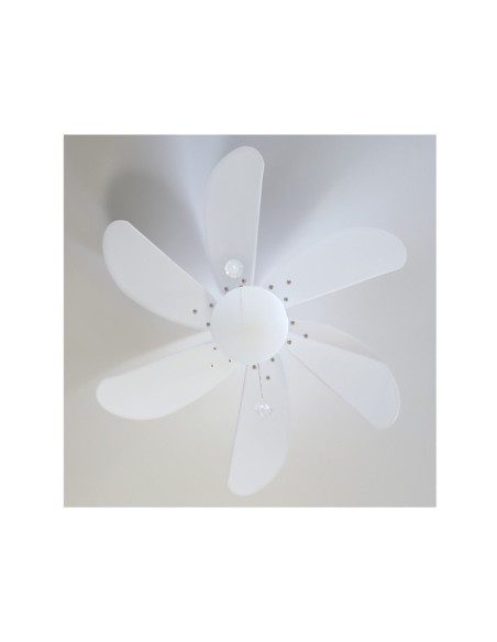 Ventilador de techo con luz Larde blanco