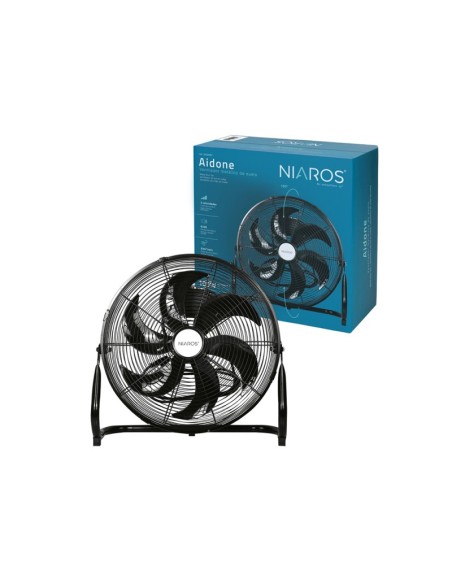 Ventilador de suelo Aidone con aspas metálicas negras