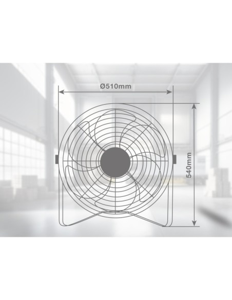 Ventilador de suelo Aidone con aspas metálicas negras
