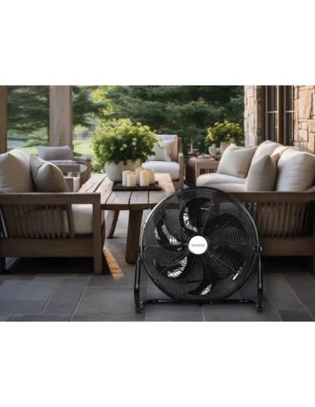 Ventilador de suelo Aidone con aspas metálicas negras