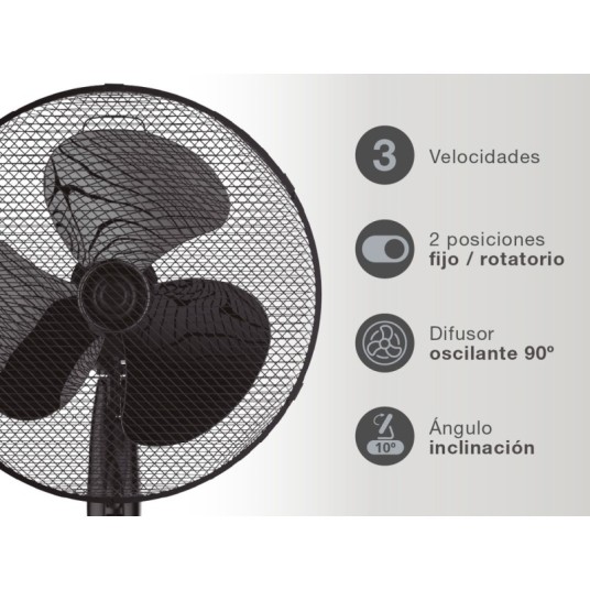 Ventilador de pie Nametil con 50W