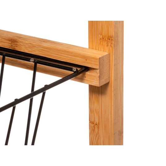 Carrito de Cocina con Ruedas de Bambú