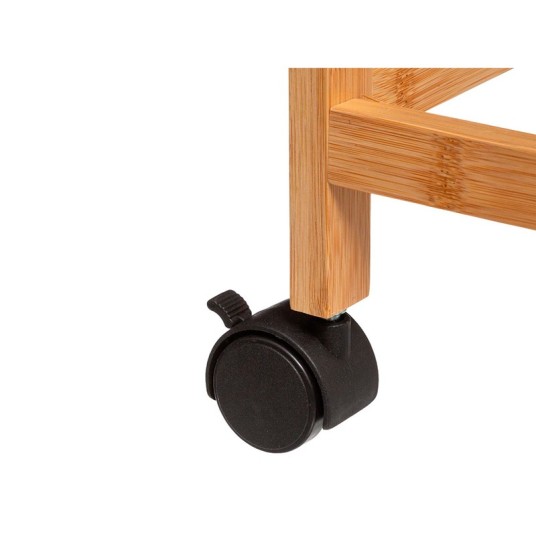Carrito de Cocina con Ruedas de Bambú