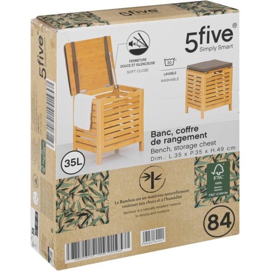 Taburete para baño bambú y MDF