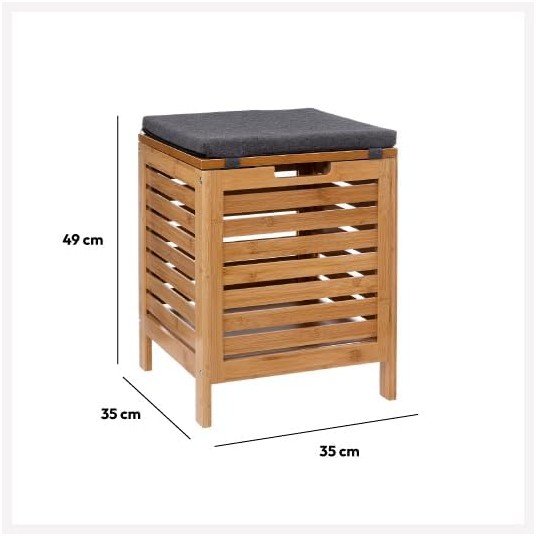 Taburete para baño bambú y MDF