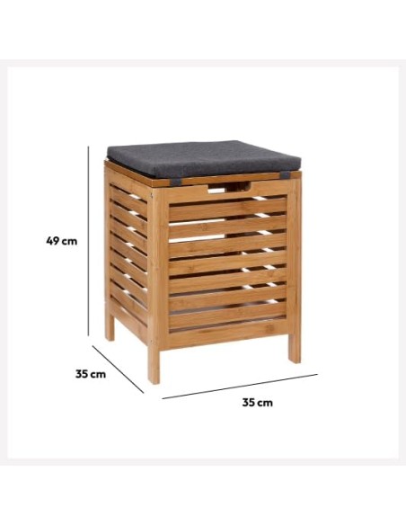 Taburete para baño bambú y MDF