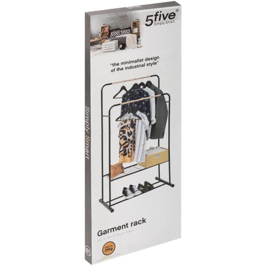 Perchero Doble de Metal Negro Estilo...