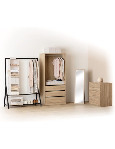 Cómoda Dolo de 3 cajones – Efecto madera natural