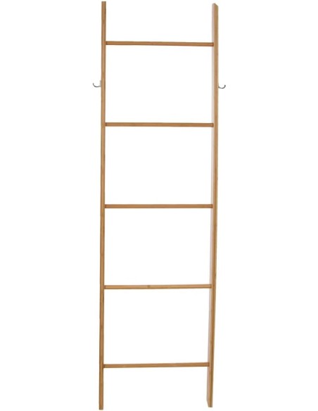 Toallero escalera de bambú natural con 5 niveles