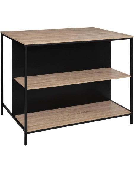 Isla de cocina Aliaj en madera y metal