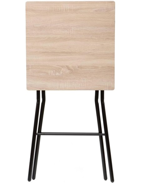 Mesa de Bar Plegable Efecto Madera — 2 Plazas