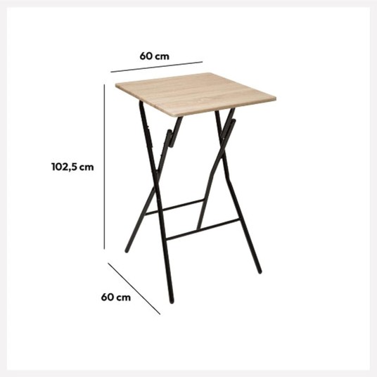 Mesa de Bar Plegable Efecto Madera —...