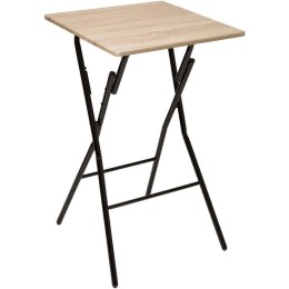 Mesa de bar plegable efecto madera para 2 plazas