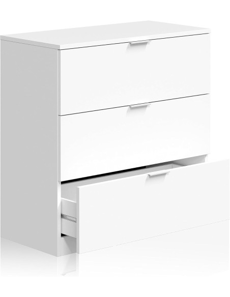 Cómoda 3 cajones blanco Soft – diseño clásico y funcional