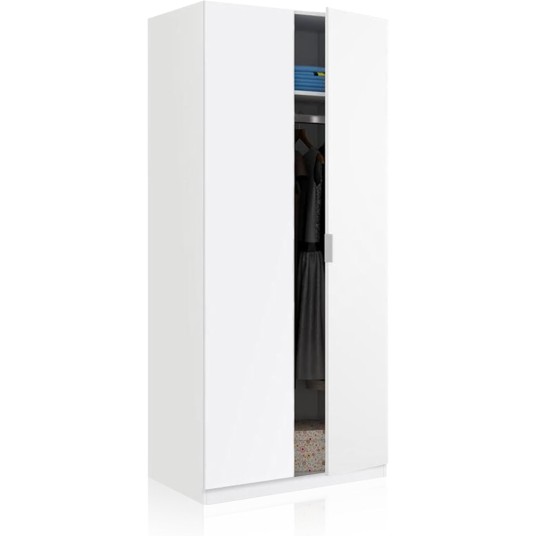 Armario 2 puertas low cost blanco