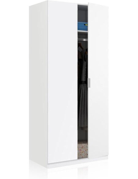 Armario 2 puertas low cost blanco
