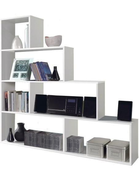 Estantería modular Mulk Fores 6 estantes blanco brillo