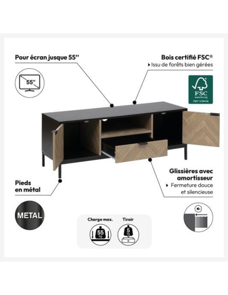 Mueble TV Chevron