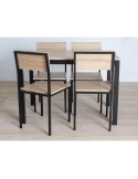Conjunto de mesa y 4 sillas Xobe