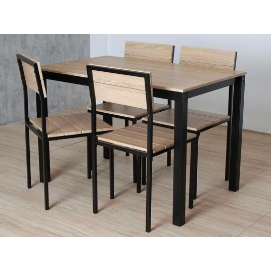 Conjunto de mesa y 4 sillas Xobe