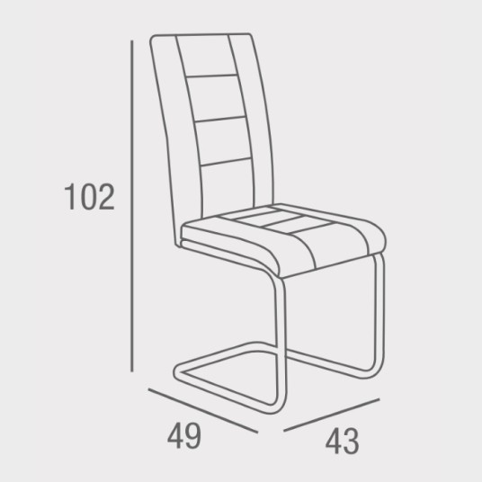 Silla de comedor Chiara tapizada en...