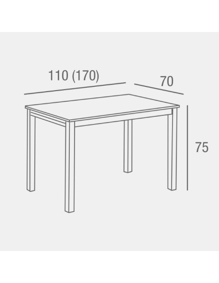 Mesa de Comedor de cristal Extensible Cameron