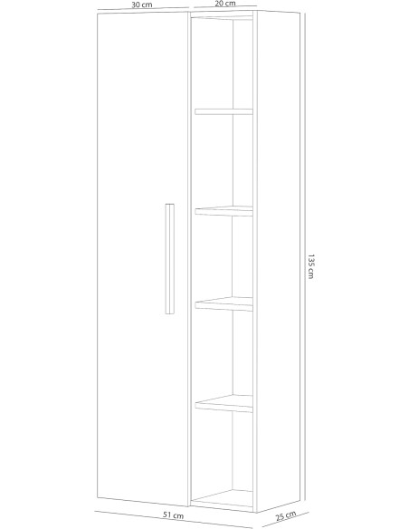 Columna de baño suspendida Athena