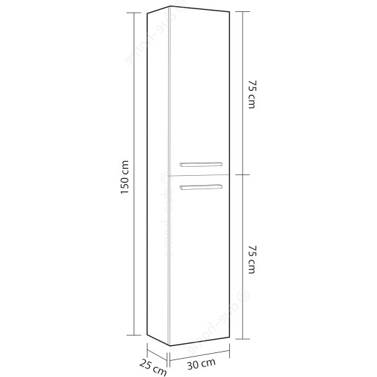 Columna de baño Aruba suspendida gris...