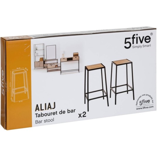 Juego de 2 Taburetes altos Aliaj...