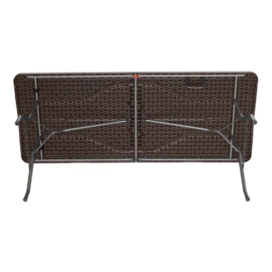 Mesa plegable efecto madera 180 cm...