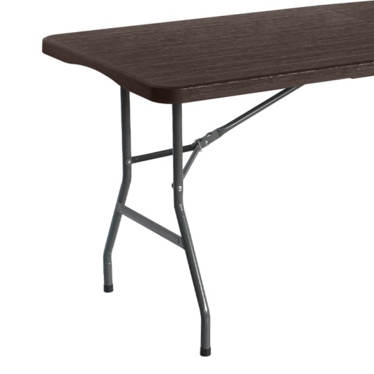 Mesa plegable efecto madera 180 cm...